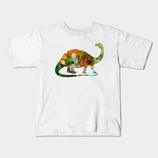 Brontosaurus Watercolor Painting 3 Kids T-Shirt